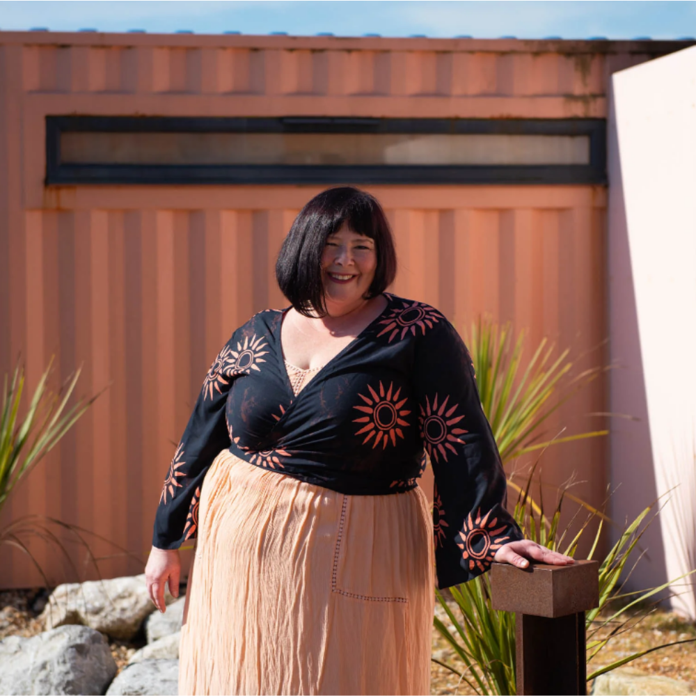 Black Sun Wrap Top - PLUS SIZE
