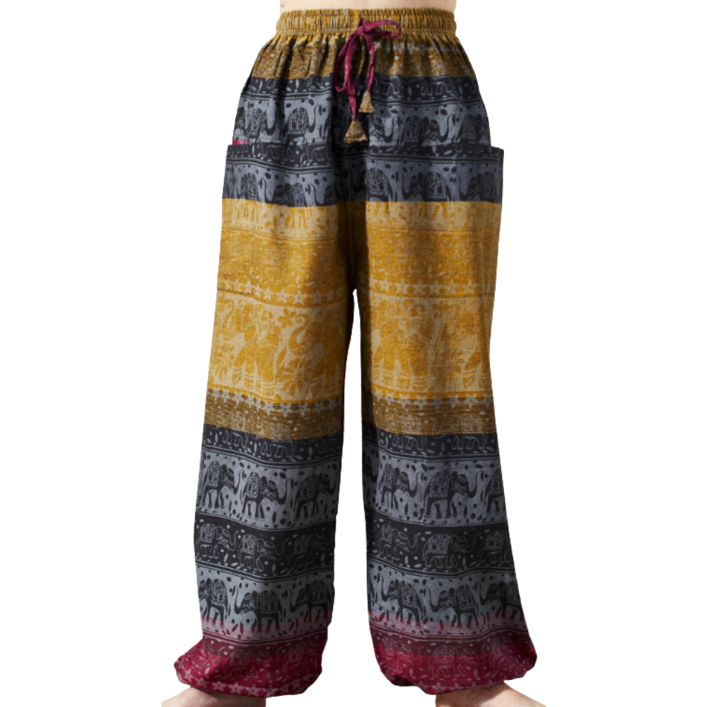 Elephant Harem Trousers Mustard - SMALL/MEDIUM - EastMoonSpirit 