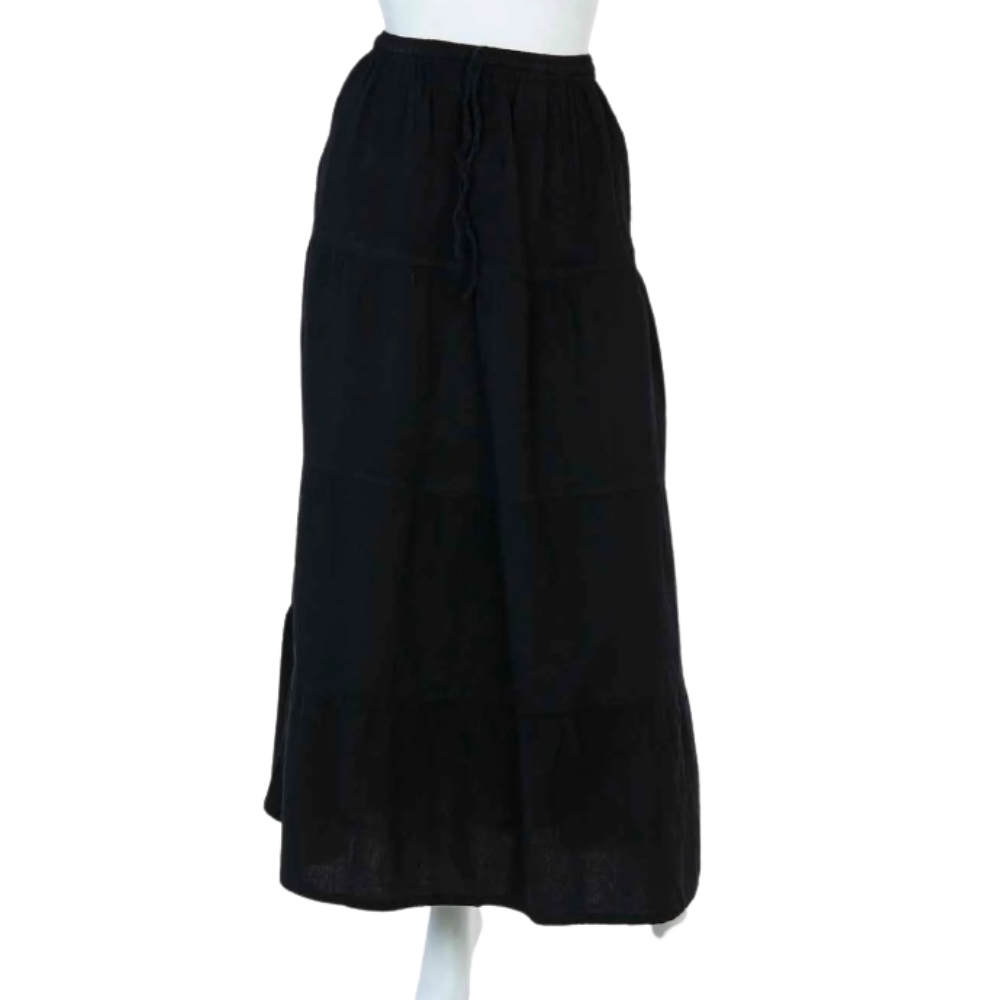 Folk Skirt Black - ONE SIZE