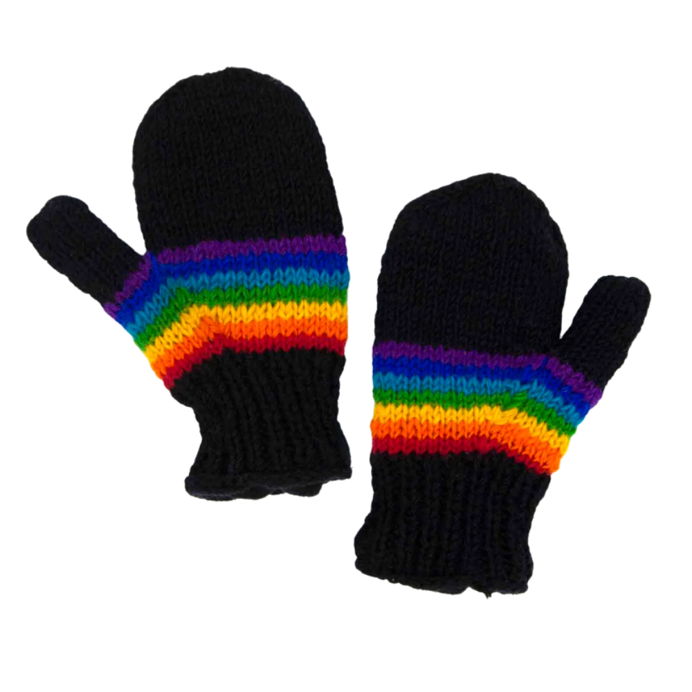 Rainbow Stripe Mittens