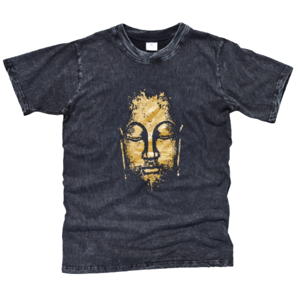 Stonewash Buddha T Shirt Black - X LARGE - EastMoonSpirit 