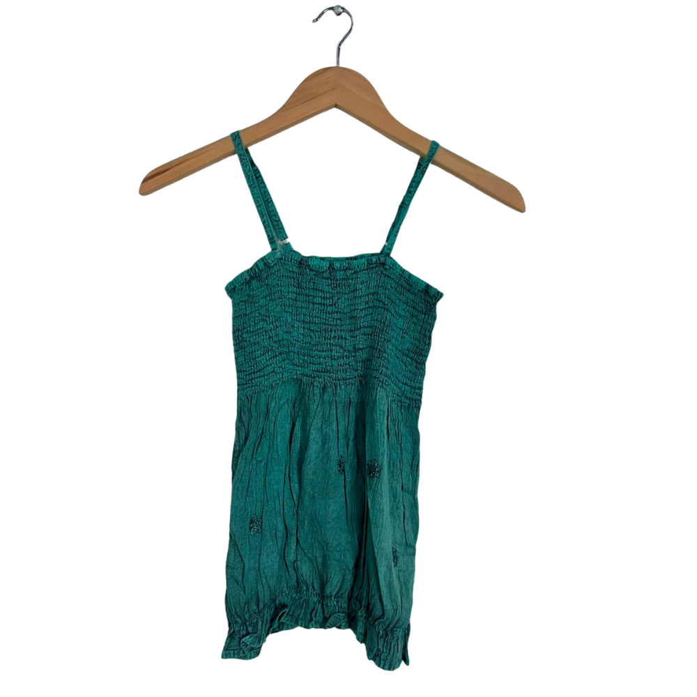 Strappy Elasticated Vest Petrol - ONE SIZE