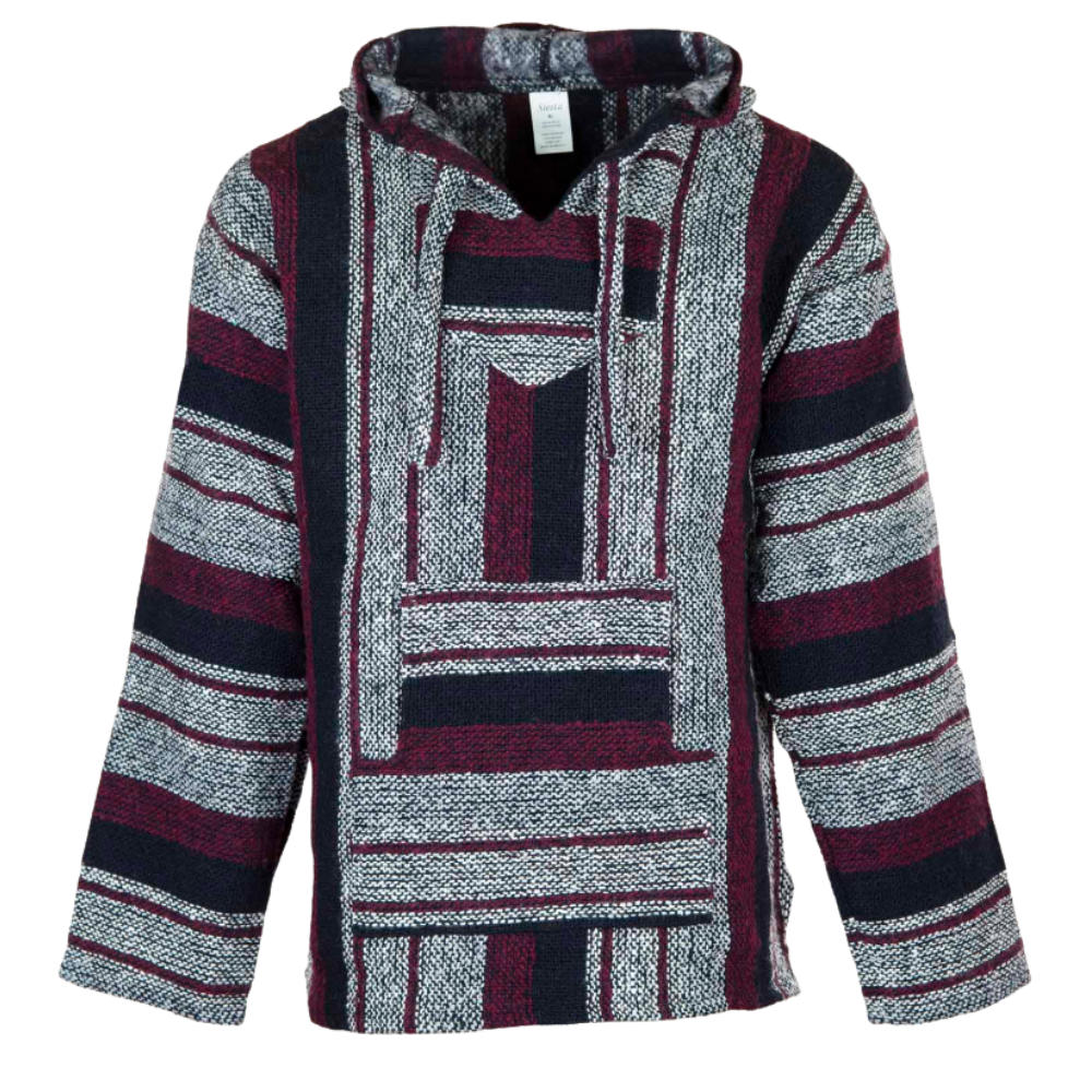 Baja Top Maroon, Black and White - X LARGE - EastMoonSpirit 